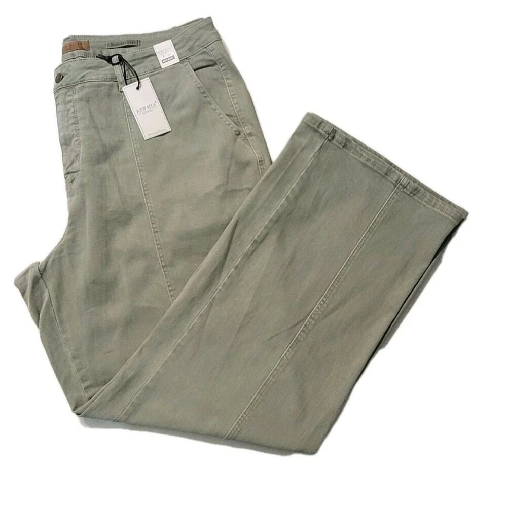 Judy Blue Greenwich High Rise Front Seam Stretch Denim Jean Women 22W Sage Green - Picture 16 of 16